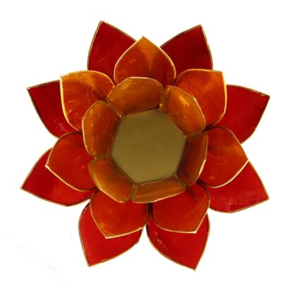 Küünlahoidja LOOTOS, ORANŽ3x, kuldne ääris - Image 3